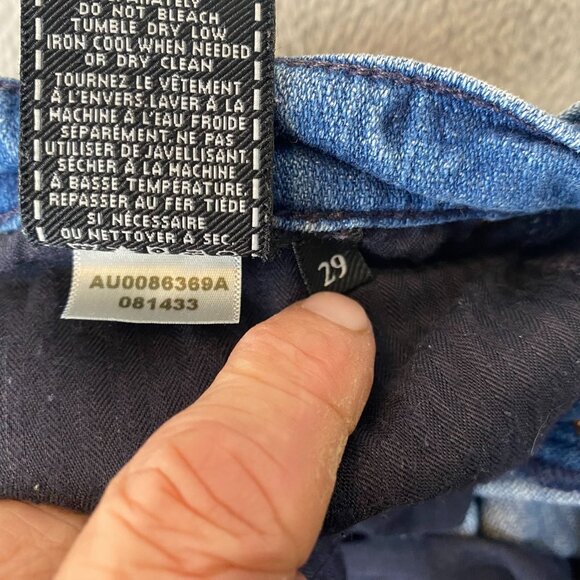 7 For All Mankind Woman's Jeans Size 29 Josefina Skinny Boyfriend Distressed Den - Picture 4 of 16